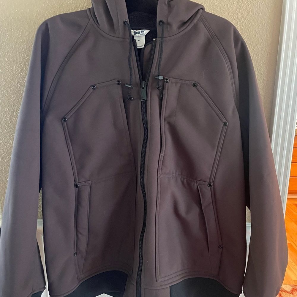 Women’s  Duluth Trading Company Prudhoe Bay Brown Black Hooded Action Jacket XL